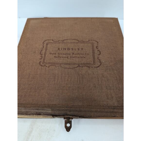 KINGSLEY HOT FOIL Stamping Printer letters Typeset 18 PT. BALLOON caps, Wood Box - Picture 5 of 7